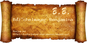 Büchelmayer Benjamina névjegykártya